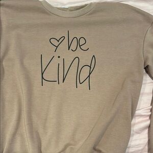 SHEIN Tan Love Sweatshirt